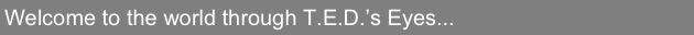 Welcome to the world through T.E.D.’s Eyes...